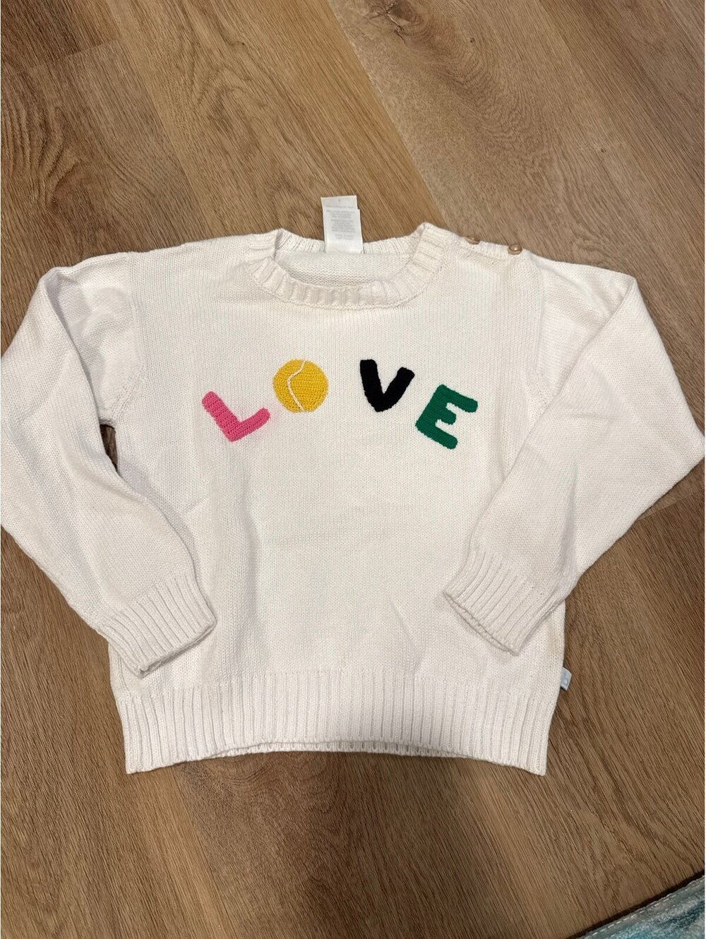 Bella bliss Love tennis sweater size 6